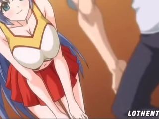 Hentai porno su spenelis palaikymo šokėja