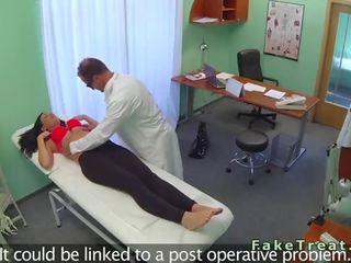 Provocative tattooed patient fucking her medic in fake hospital