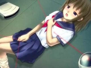 Anime stunner im schule uniform masturbieren muschi